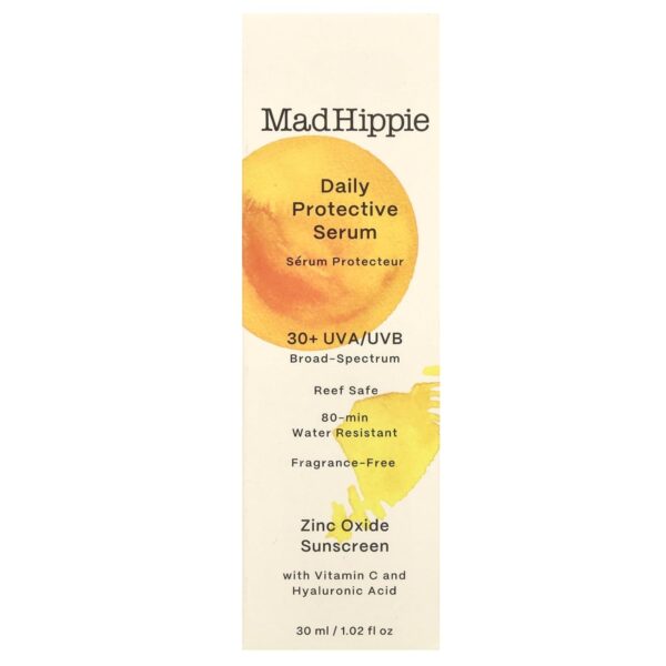 Mad Hippie Daily Protective Serum, 30 SPF Moisturizer & Mineral Sunscreen for Face, Zinc Oxide Mineral Face Sunscreen, Sun Skin Care, Water Resistant, Reef Safe, 1.02 Oz - Image 3