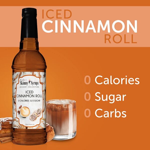 Jordans Skinny Gourmet Syrups Sugar Free Iced Cinnamon Roll Syrup 25.4 Fluid Ounce (Iced Cinnamon Roll) - Image 6