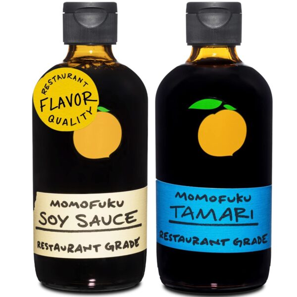 Momofuku Soy Sauce & Tamari by David Chang, 2 Pack, Restaurant Duo, Organic Ingredients, Chef Made for Cooking & Umami, Steeped with Kombu…