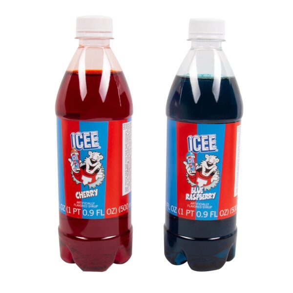 ICEE 2 Pack Slushie Syrups. Genuine ICEE Slushy syrups including Blue Raspberry and Red Cherry Flavors. 2 16.9 Fl oz Bottles. Officially Licensed ICEE Merchandise from Fizz Creations. - Image 2