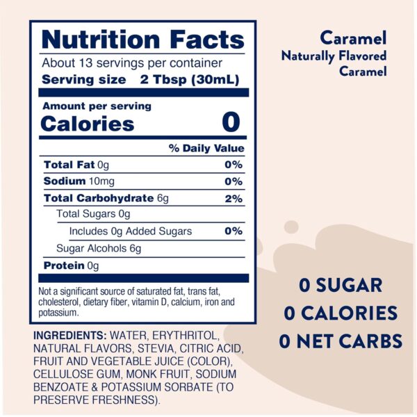 Jordan's Skinny Syrups Sugar Free Coffee Syrup, Caramel Flavor Drink Mix, Zero Calorie Flavoring for Chai Latte, Protein Shake, Food, Gluten Free, Keto Friendly, 25.4 Fl Oz, 1 Pack - Image 5