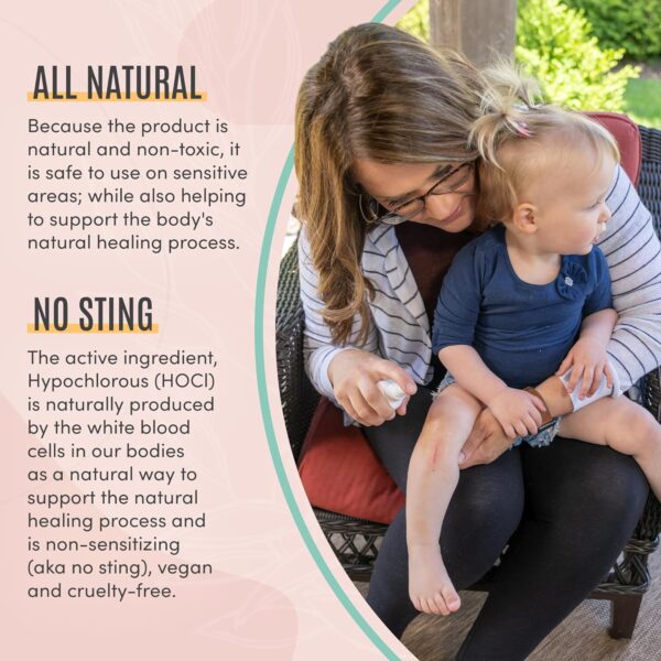 Active Skin Repair Natural, Non-Toxic, No Sting Baby Spray First Aid Safe For Use on Diaper Rash, Baby Acne, Eczema, Cuts, Wounds, Scrapes, and Other Skin Irritations (3 oz. Spray) - Image 3