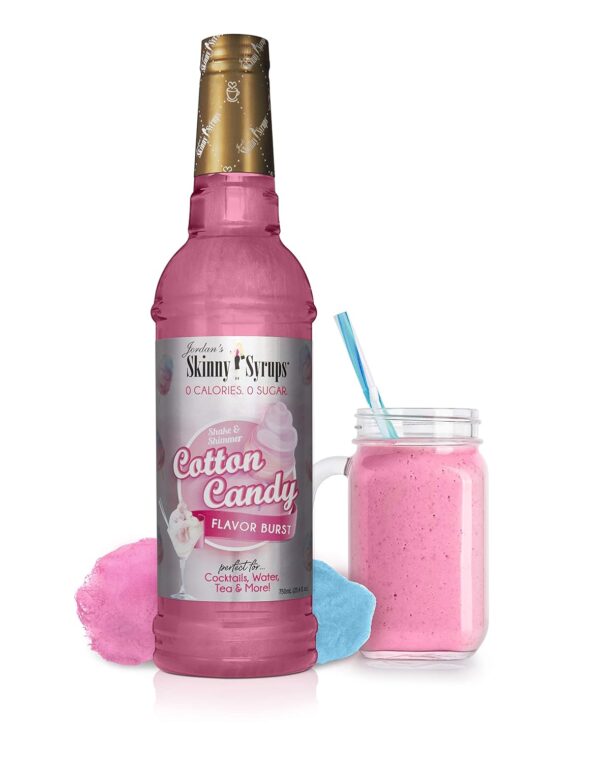 Jordan's Skinny Syrups Sugar Free Flavor Infusion Syrup - Cotton Candy - 0 Calories 0 Sugar 0 Carbs - Gluten Free, Keto Friendly, Made in the USA - Image 2