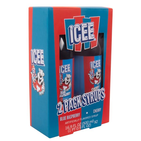 ICEE 2 Pack Slushie Syrups. Genuine ICEE Slushy syrups including Blue Raspberry and Red Cherry Flavors. 2 16.9 Fl oz Bottles. Officially Licensed ICEE Merchandise from Fizz Creations. - Image 4