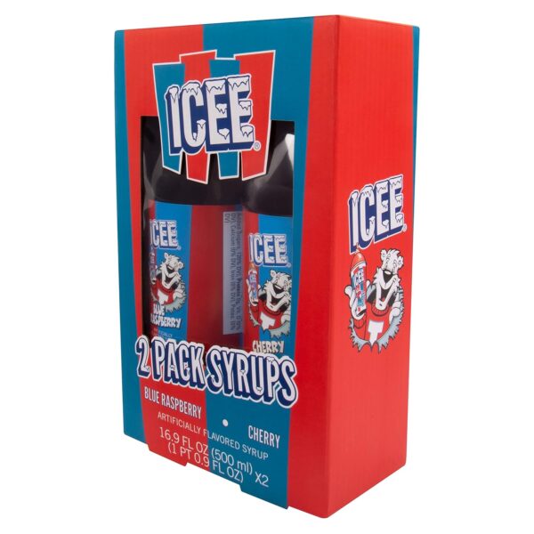 ICEE 2 Pack Slushie Syrups. Genuine ICEE Slushy syrups including Blue Raspberry and Red Cherry Flavors. 2 16.9 Fl oz Bottles. Officially Licensed ICEE Merchandise from Fizz Creations. - Image 5